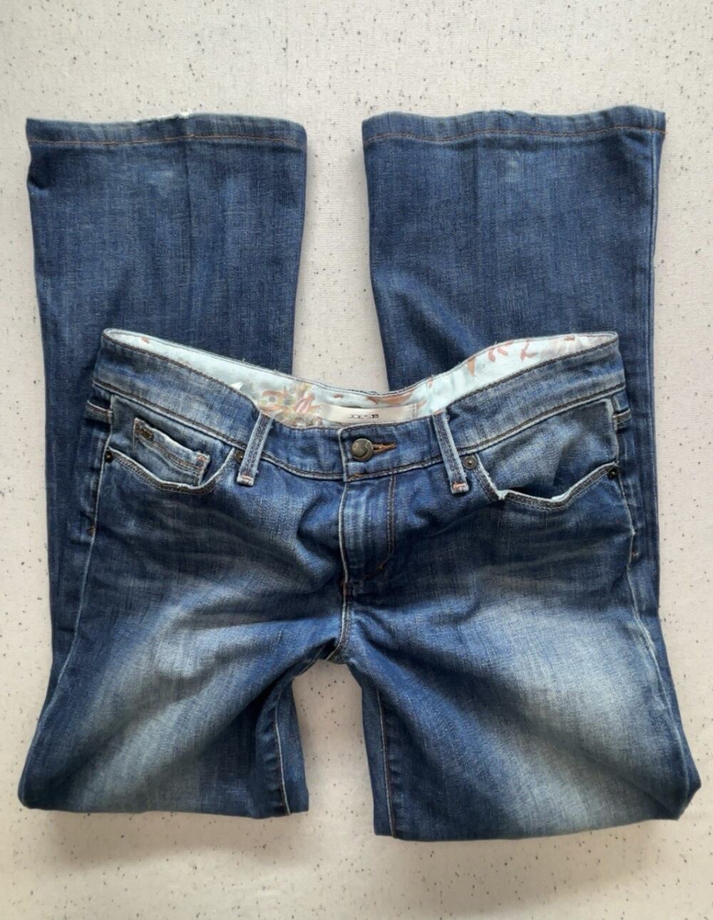 Joe’s Jeans The Provocateur W30 Low Mid Rise Floral Waistband Boot Cut $168